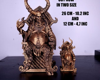 Mammon Statue - Demon Tempter of Wealth - Demonology - Satanism - Satanic Altar Figurine - Paganism - Dark God - Ancient Gold