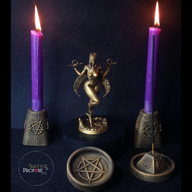 LILITH - Ishtar - Inanna - Statue Decoration - Historically Accurate - Pagan Idol - Dark Goddess - Altar Figurine - Witches image 4