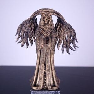 angel of death - Azrael - Asriel - santa muerte - statue decoration - pagan idol - dark god - dark - goth - pagan - ANTIQUE GOLD
