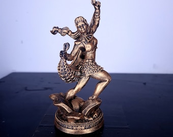 RAN - decorative statue - Norse Viking mythology - sea goddess - altar figurine - antique gold • US prepaid duties •