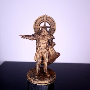 BALDR or BALDER or BALDUR - statue decoration - Norse mythology - god of benevolence - statuette for altar - antique gold