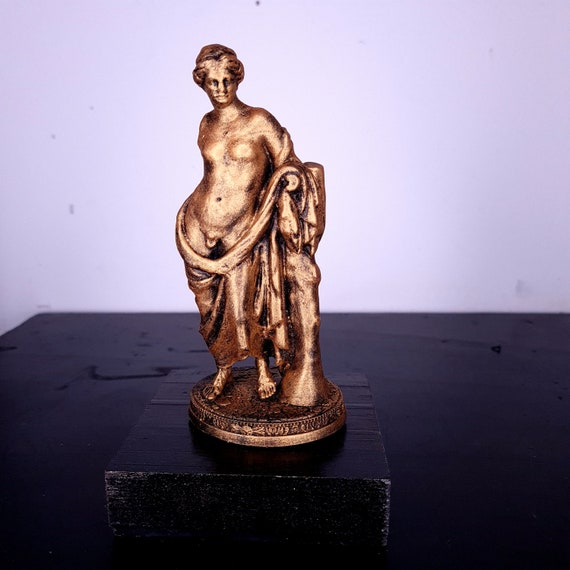 ERMAFRODITO - statua decorazione  - mitologia greca romana - LGBTQ - museo louvre parigi - scansione reale - oro antico