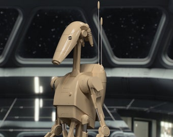 B1-series Battle Droid Full Size Printable Fan Art STL File Set