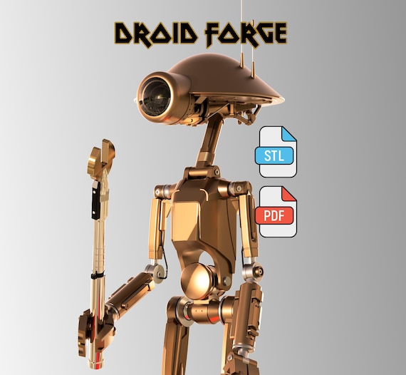 DUM-series Pit Droid Life Size Printable Fan Art STL File Set