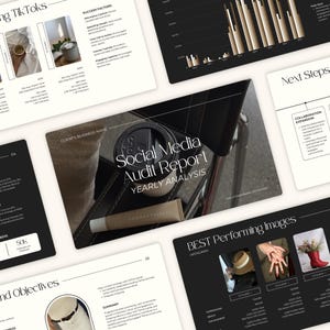 Social Media Audit Report Canva Template, Digital Marketing Template for Social Media Managers & Virtual Assistants, Coaching Templates FC01