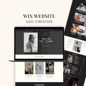 UGC Portfolio Wix Website Template, Landing Page for Content Creator and Photography, UGC Website Design, Influencer Media Kit SC01