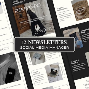 Social Media Manager Email Marketing Template for Canva, Digital Marketing Newsletter Template for Mailchimp, Klaviyo, Flodesk FC01