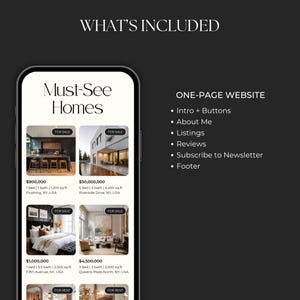 Link in Bio Template for Real Estate, Canva Website Design, Linktree Alternative Landing Page, Realtor Marketing, Digital Marketing SI01 image 3