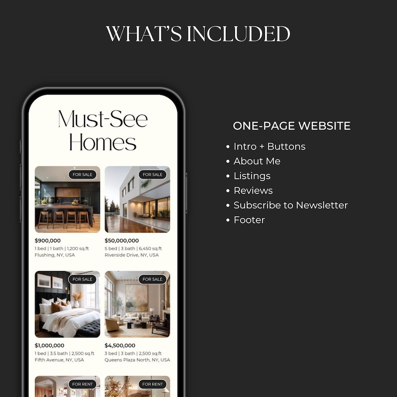 Link in Bio Template for Real Estate, Canva Website Design, Linktree Alternative Landing Page, Realtor Marketing, Digital Marketing SI01 image 3