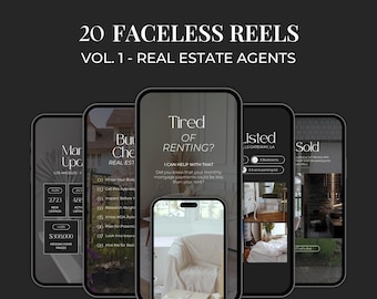 Real Estate Reels Canva Template, Realtor Marketing, Instagram Reels Video, Faceless Reels, Social Media Posts, Digital Marketing SI01