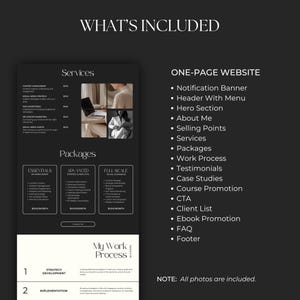 Plantilla de sitio web de Canva para gestores de redes sociales, asistentes virtuales, diseño de landing pages de ventas, marketing digital y portafolios de lead magnet (FC01) imagen 3