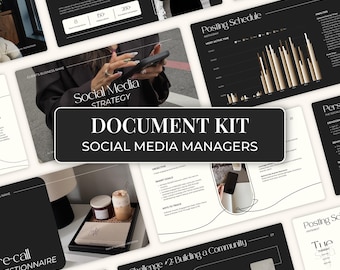 Social Media Kit Template für Canva, Digital Marketing Templates für Virtuelle Assistenten, Coaching Templates, Content Planner FC01