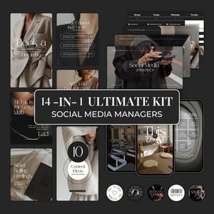 Faceless Digital Marketing Kit for Social Media Managers and Virtual Assistants, Faceless Reels, Instagram Templates for Canva & More FC01