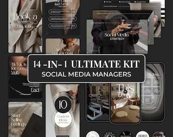 Faceless Digital Marketing Kit for Social Media Managers and Virtual Assistants, Faceless Reels, Instagram Templates for Canva & More FC01