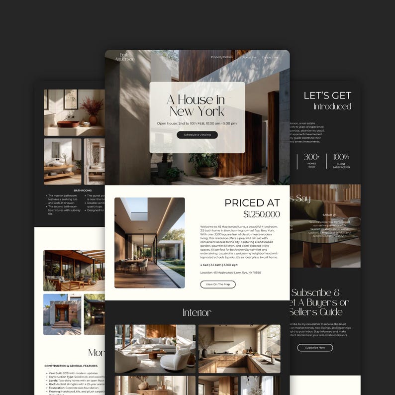 Real Estate Property Listing Canva Website Template, Sales Landing Page, Realtor Marketing, Realtor Website Design, Real Estate Canva SI01 image 5