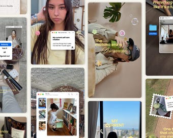 Viral Instagram Reels Bundle for Content Creators, Social Media Managers, UGC - Whimsical & iOS Core Post Templates for Canva W1