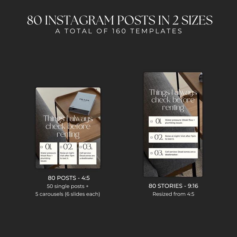 Real Estate Instagram Posts, Carousels & Stories - Social Media Canva Templates for Real Estate Agents, Realtor Marketing SI01 image 3