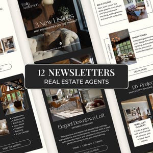 Real Estate Newsletter Template for Canva, Realtor Marketing, Email Marketing, Faceless Marketing, Mailchimp Email Template SI01 image 1