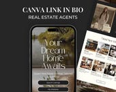 Link in Bio Template for Real Estate, Canva Website Design, Linktree Alternative Landing Page, Realtor Marketing, Digital Marketing SI01