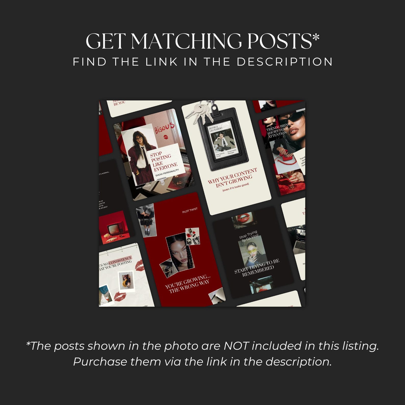 Burgundy Red Instagram Carousel Templates - Social Media Manager ...
