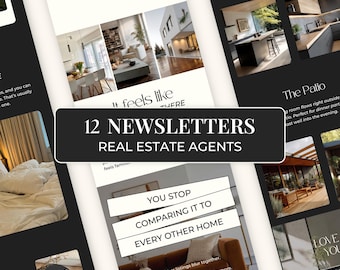 Real Estate Newsletter Template for Canva, Realtor Marketing, Email Marketing, Faceless Marketing, Mailchimp Email Template SI01