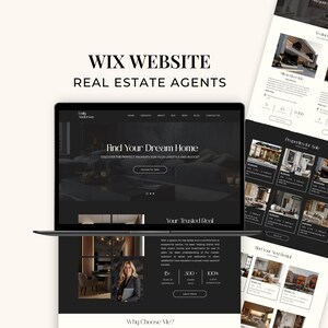 Real Estate Wix Website Template, Realtor Website Design, Digital Realtor Marketing, Sales Landing Page, Real Estate Branding SI01