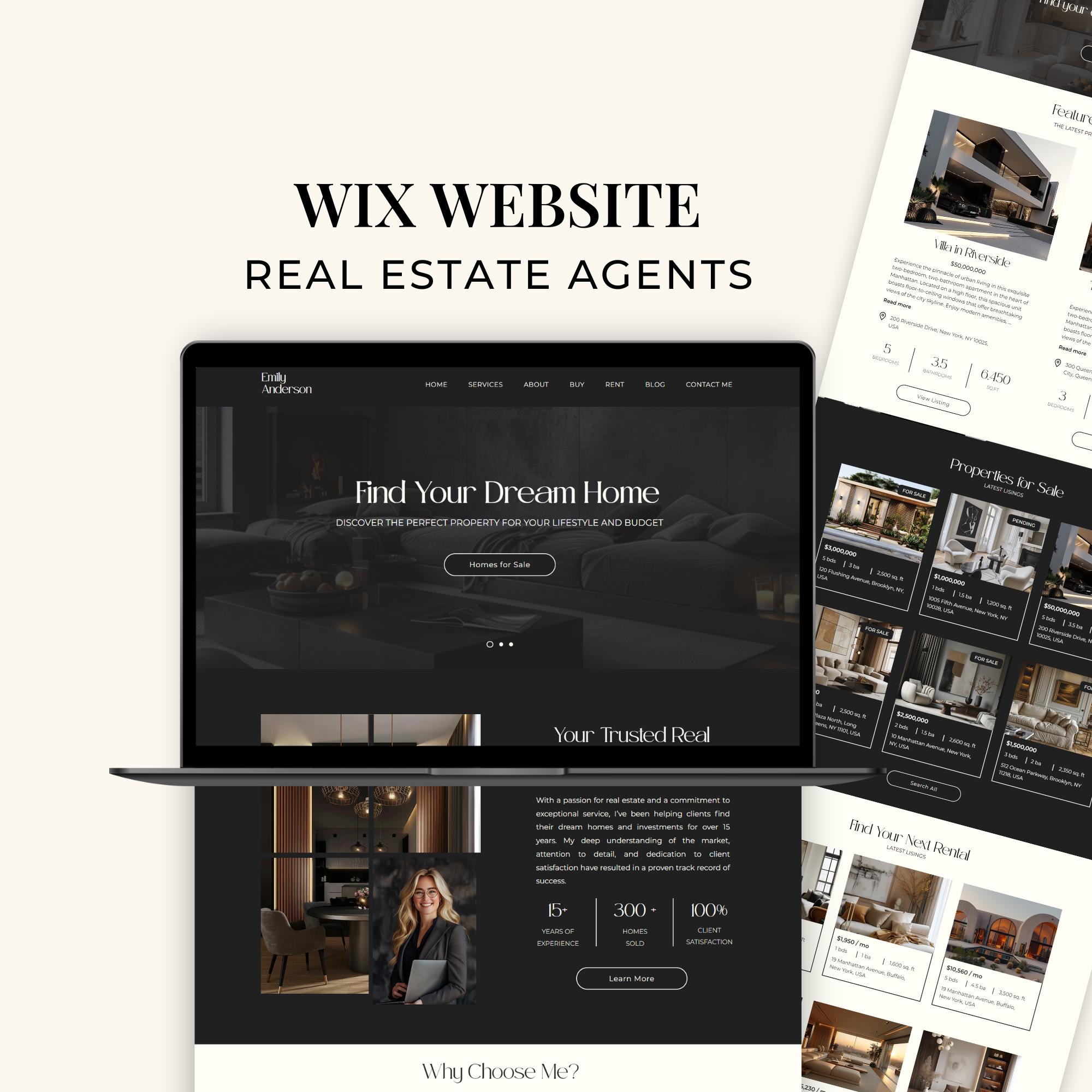 Real Estate Wix Website Template, Realtor Website Design, Digital ...