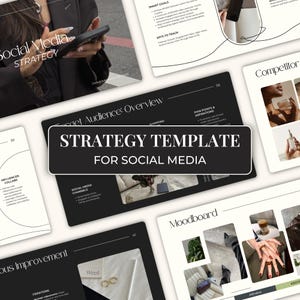 Social Media Strategy Canva Template, Digital Marketing Template for Social Media Managers & Virtual Assistants, Coaching Template FC01