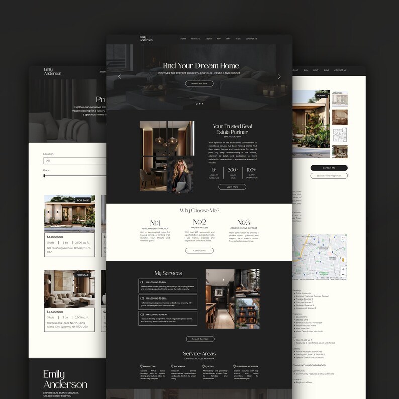 Real Estate Wix Website Template Realtor Website Design Digital