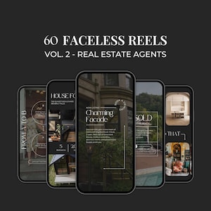 Real Estate Reels Canva Template, Realtor Marketing, Instagram Reels Video, Faceless Reels, Social Media Posts, Digital Marketing SI01