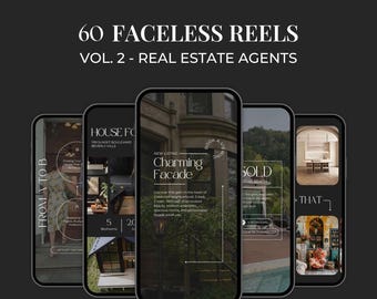 Real Estate Reels Canva Template, Realtor Marketing, Instagram Reels Video, Faceless Reels, Social Media Posts, Digital Marketing SI01