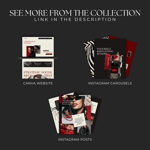 Burgundy Red Newsletter Template - Mailchimp, Klaviyo, Flodesk - Social Media Manager, Marketing Agency - Canva Email Marketing Template CR1 image 8