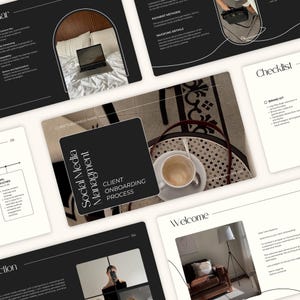 Client Onboarding Canva Template for Social Media Managers & Virtual Assistants, Welcome Packet Coaching, Digital Marketing Template FC01