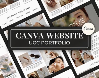 UGC Portfolio Template for Canva, Content Creator Canva Website, Influencer Media Kit, Build a Website Landing Page, Digital Marketing