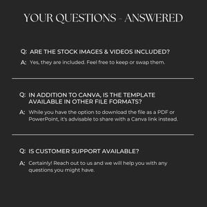 K&ouml;nnte beinhalten: Eine schwarz-wei&szlig;e Grafik mit dem Text "IHRE FRAGEN - BEANTWORTET". Die Grafik zeigt drei Fragen und Antworten zu Stock-Bildern, Dateiformaten und Kundensupport.