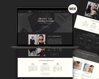 Wix Website Template for Social Media Manager, Virtual Assistant & Business Coach, Digital Marketing Website Design, Small Business