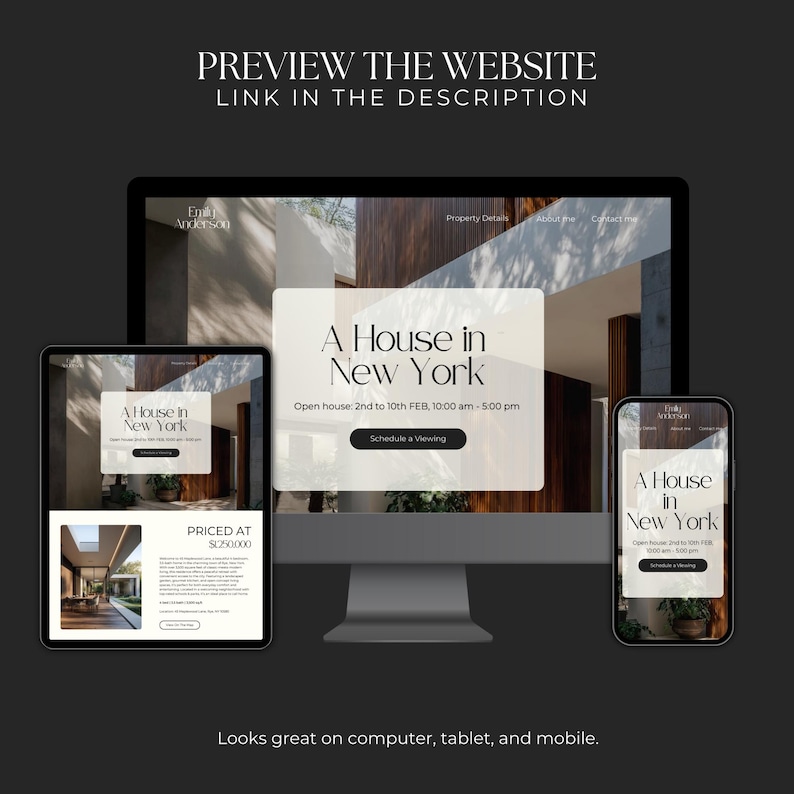 Real Estate Property Listing Canva Website Template, Sales Landing Page, Realtor Marketing, Realtor Website Design, Real Estate Canva SI01 image 6