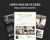 Open House Real Estate Flyer Templates for Canva, Realtor Marketing Templates, Open House Flyers with QR Code, Real Estate Agent  SI01