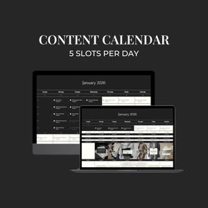 Social Media Content Calendar Google Sheets Template, Content Planner for Social Media Managers & Virtual Assistants, Digital Marketing FC01