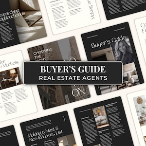 Guía para compradores de bienes raíces, plantilla de Canva, marketing inmobiliario, plantilla de ebook inmobiliario de Canva, ebook en PDF, plantilla de lead magnet SI01