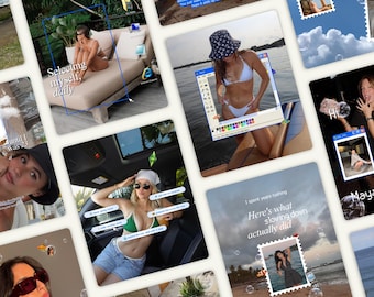 Modèles de publication Instagram Viral Frutiger Aero - créateur de contenu, influenceur, CGU, gestionnaire de médias sociaux - Flux Webcore Y2K, Canva