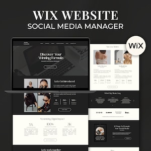 Wix Website Template for Social Media Manager, Virtual Assistant & Business Coach, Digital Marketing Website Design, Small Business