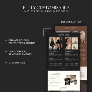 Plantilla de sitio web de Canva para gestores de redes sociales, asistentes virtuales, diseño de landing pages de ventas, marketing digital y portafolios de lead magnet (FC01) imagen 4