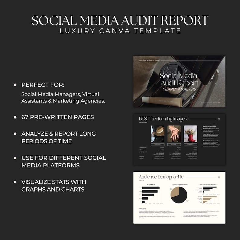 Social Media Account Canva Template, Digitales Marketing Template für Social Media & Virtuelle Assistenten, Coaching Templates FC01 Bild 2