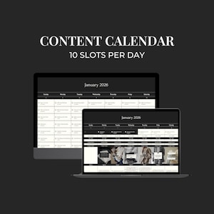 Social Media Content Calendar Google Sheets Template, Content Planner for Social Media Managers & Virtual Assistants, Digital Marketing FC01