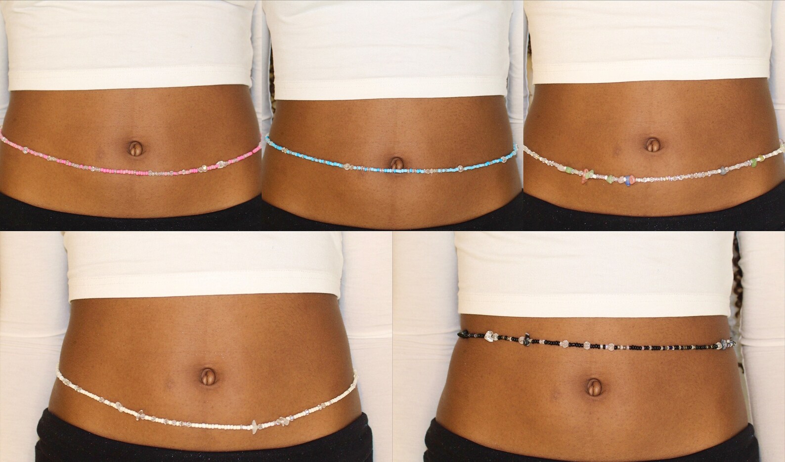 Colorful CLASP CLOSURE Waist Beads, Stomach Beads, Waist Beads for