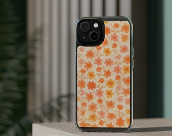 Cute Phone Case Retro Pattern  - Flower iPhone 14 13 12 11 Pro Max Samsung S22 Cover Watercolor Spring Floral Gift For Her Groovy 70s