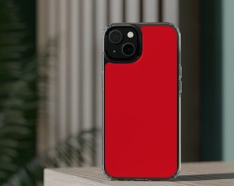 Solid Color Phone Case Fire Engine Red - Minimalist Stylish Elegant Sleek iPhone Simple Samsung Cover Gift For Her