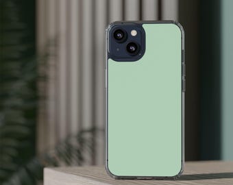 Solid Color Phone Case Pastel Green - Minimalist Stylish Elegant Sleek iPhone Simple Samsung Cover Perfect Gift Of Style