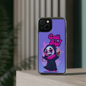 Ghostface Phone Case Call Me - Adorable Scream Horror iPhone Cover Funny Samsung Anime Lover Gift For Her Cute Girl iPhone Pro Max